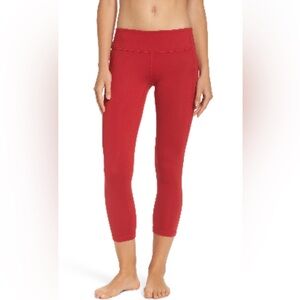 Zella Live In Keep It Cool Cropped Leggings - size medium, red